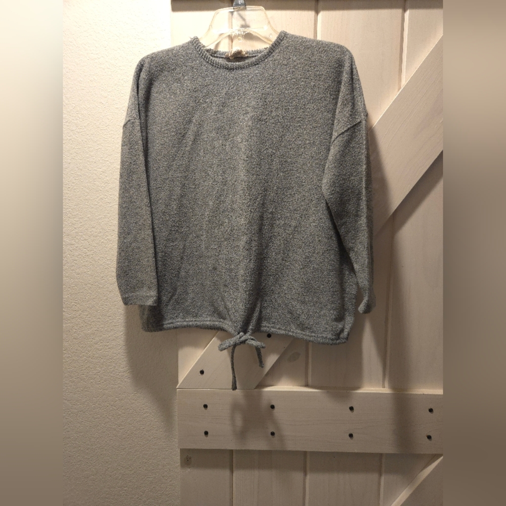 Olivia Rae Gray Soft Rayon Knit Drawstring Bottom 